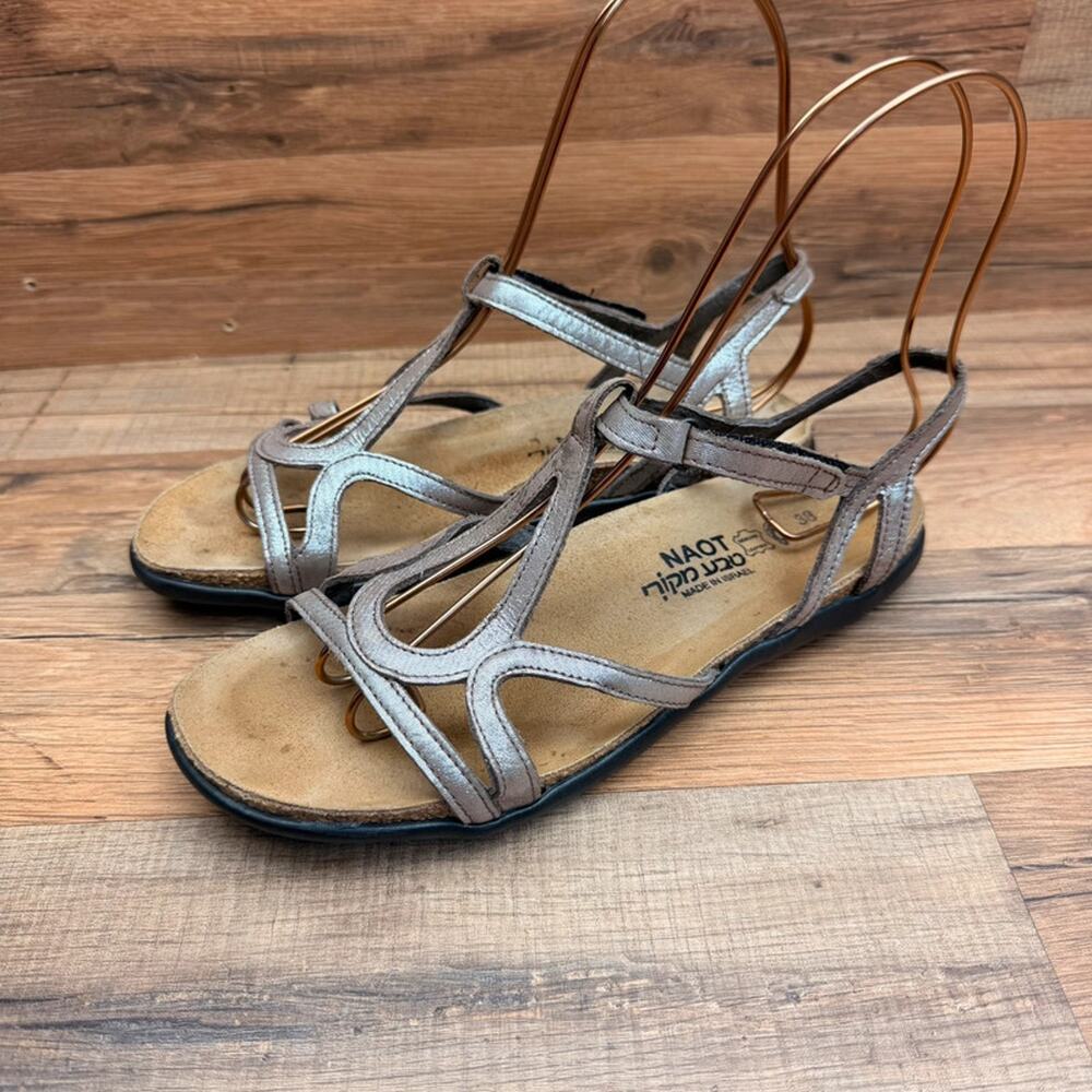 Naot Dorith women’s 7 38 Leather Strappy Flat Comfort Shoes Sandals